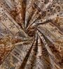 Brown Geometric 120 TC Cotton Double Size Bedsheet With 2 Pillow Covers