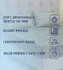 Blue Leaf 120 TC Cotton Double Size Bedsheet With 2 Pillow Covers