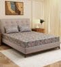 Green Leaf 120 TC Cotton Double Size Bedsheet With 2 Pillow Covers