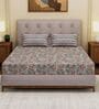 Green Leaf 120 TC Cotton Double Size Bedsheet With 2 Pillow Covers