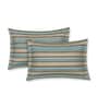 Blue Leaf 120 TC Cotton Double Size Bedsheet With 2 Pillow Covers