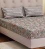 Green Leaf 120 TC Cotton Double Size Bedsheet With 2 Pillow Covers