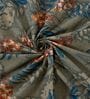 Blue Leaf 120 TC Cotton Double Size Bedsheet With 2 Pillow Covers