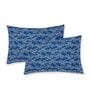 Blue Paisley 120 TC Cotton Double Size Bedsheet With 2 Pillow Covers