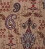 Red Paisley 120 TC Cotton Double Size Bedsheet With 2 Pillow Covers