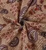 Red Paisley 120 TC Cotton Double Size Bedsheet With 2 Pillow Covers