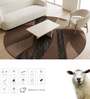 Brown Abstract Woolen 72 x 72 Inches Hand Tufted Rug