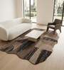 Brown Geometrical Woolen 60 x 96 Inches Hand Tufted Rug