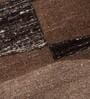Brown Abstract Woolen 72 x 108 Inches Hand Tufted Rug