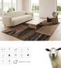 Brown Abstract Woolen 72 x 108 Inches Hand Tufted Rug