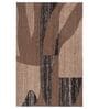 Brown Abstract Woolen 72 x 108 Inches Hand Tufted Rug