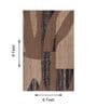 Brown Abstract Woolen 72 x 108 Inches Hand Tufted Rug