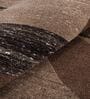 Brown Abstract Woolen 72 x 108 Inches Hand Tufted Rug