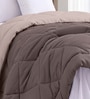 Mocha Brown Polycotton Solid 350 GSM Single Bed Reversible Quilted Comforter