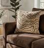 Mocha Polyester Abstract 16x16 inches Cushion Cover
