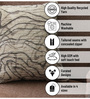 Mocha Polyester Abstract 16x16 inches Cushion Covers Set of 2
