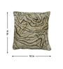 Mocha Polyester Abstract 16x16 inches Cushion Covers Set of 2