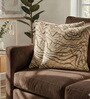 Mocha Polyester Abstract 18x18 inches Cushion Covers Set of 2