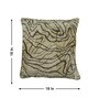 Mocha Polyester Abstract 18x18 inches Cushion Covers Set of 5