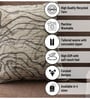 Mocha Polyester Abstract 20x20 inches Cushion Covers Set of 5