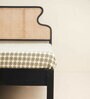 Mod Teak Wood & Wicker King Size Bed in Black Finish