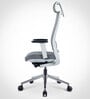 Model 54 Breathable Mesh Ergonomic Chair With Headrest & Nylon Base In Grey Colour