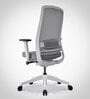 Model 54 Breathable Mesh Ergonomic Chair With Metal Base In Grey Colour