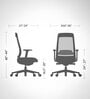 Model 54 Breathable Mesh Ergonomic Chair With Metal Base In Grey Colour