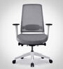 Model 54 Breathable Mesh Ergonomic Chair With Metal Base In Grey Colour