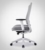 Model 54 Breathable Mesh Ergonomic Chair With Metal Base In Grey Colour