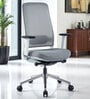 Model 54 Breathable Mesh Ergonomic Chair With Nylon Base In Grey Colour