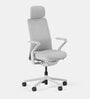 Model 92 Breathable Mesh Executive Chair With Headrest In Ivory Colour