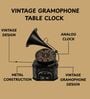 Model Clock Retro Gramophone Black Vintage Clock