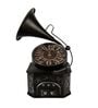 Model Clock Retro Gramophone Black Vintage Clock