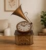 Model Clock Retro Gramophone Gold Vintage Clock