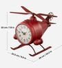 Model Clock Retro Aircraft Design Red
