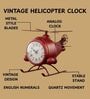 Model Clock Retro Aircraft Design Red