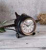 Model Clock Vintage Fighter Plane Shaped Black