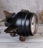 Model Clock Vintage Fighter Plane Shaped Black