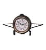 Model Clock Vintage Fighter Plane Shaped Black