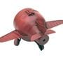 Model Clock Vintage Fighter Plane Shaped Red