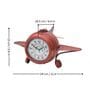 Model Clock Vintage Fighter Plane Shaped Red