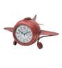 Model Clock Vintage Fighter Plane Shaped Red