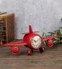 Model Clock Vintage Wingplane Red Decorative Clock