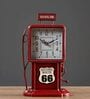 Model Clock Gasoline Route 66 Red Vintage Clock