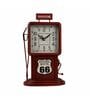 Model Clock Gasoline Route 66 Red Vintage Clock