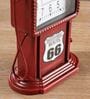 Model Clock Gasoline Route 66 Red Vintage Clock