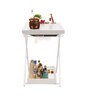 Model J Steel Portable Bar Table In Matte White Finish