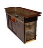 Model X 2.0 Metal Bar Cabinet With Dual Fridge and Wireless Charging Port in Mocha Brown Finish