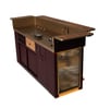 Model X 2.0 Metal Bar Cabinet With Dual Fridge and Wireless Charging Port in Crimson Finish
